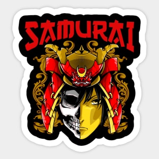 Skull Samurai Sticker